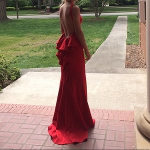 Red formal gown